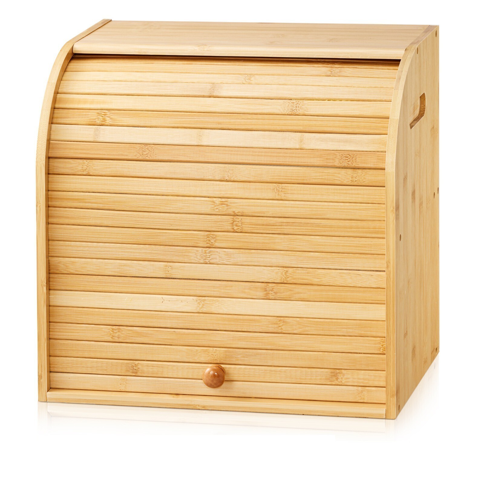 Bread Bin 2 Tiers Double Layer Box Slide Roll Top Food Storage Rack Home Kitchen