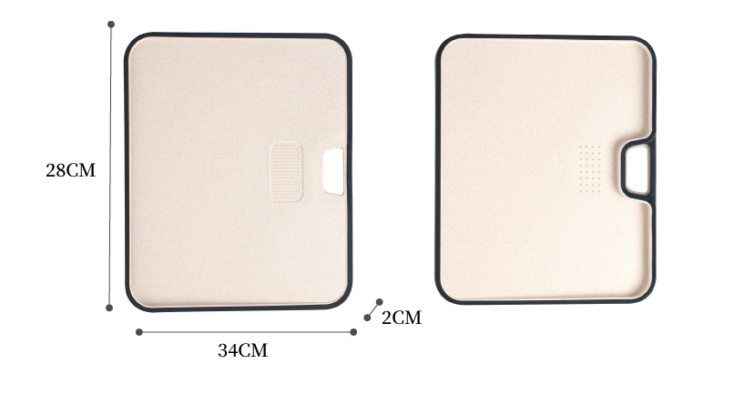 Title 1, Wheat Straw Plastic Chopping Board With A Knife...