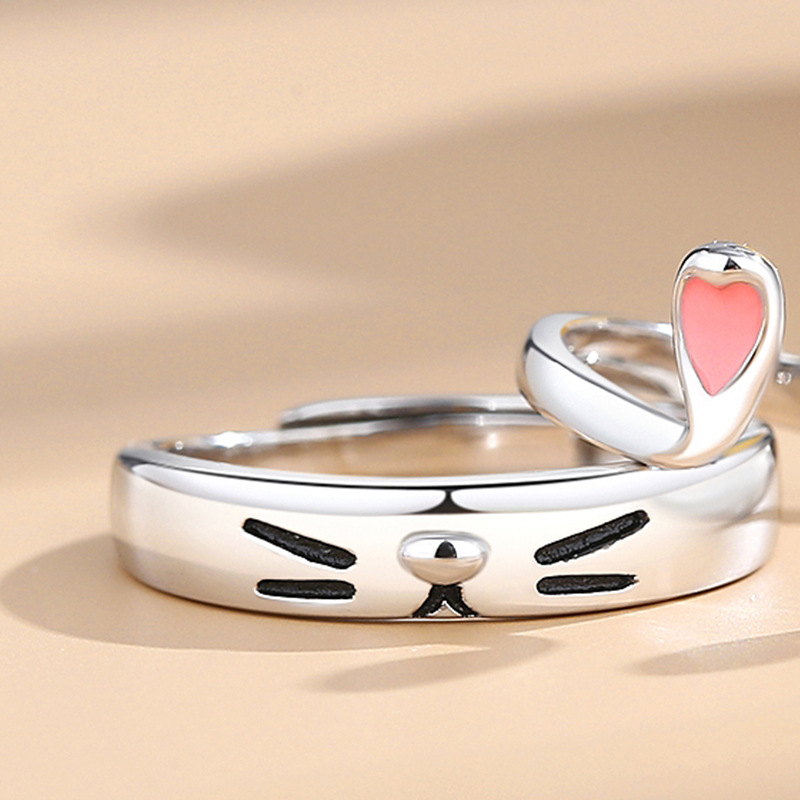 Title 4, Original Cartoon Cute Rabbit Couple Ring