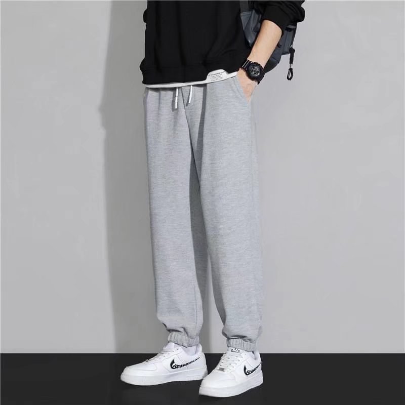 Title 4, Mens Summer Loose Waffle Long Pants Lightweigh...