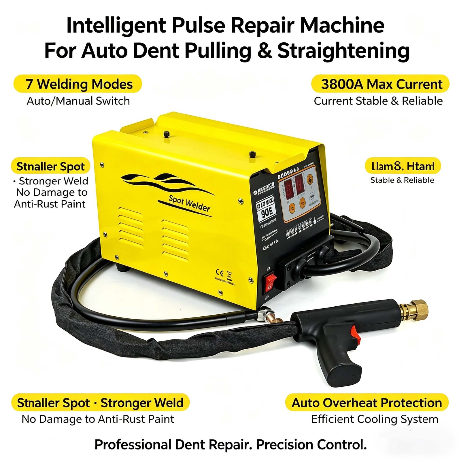 2KW 220V Spot Dent Puller Welding Machine 3800A Welder Car Body Repair Tool — image 2