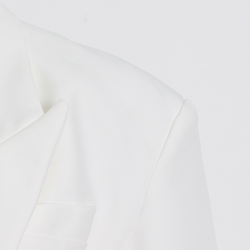 Stitching Double-breasted Personality Solid Color Short Suit Dress