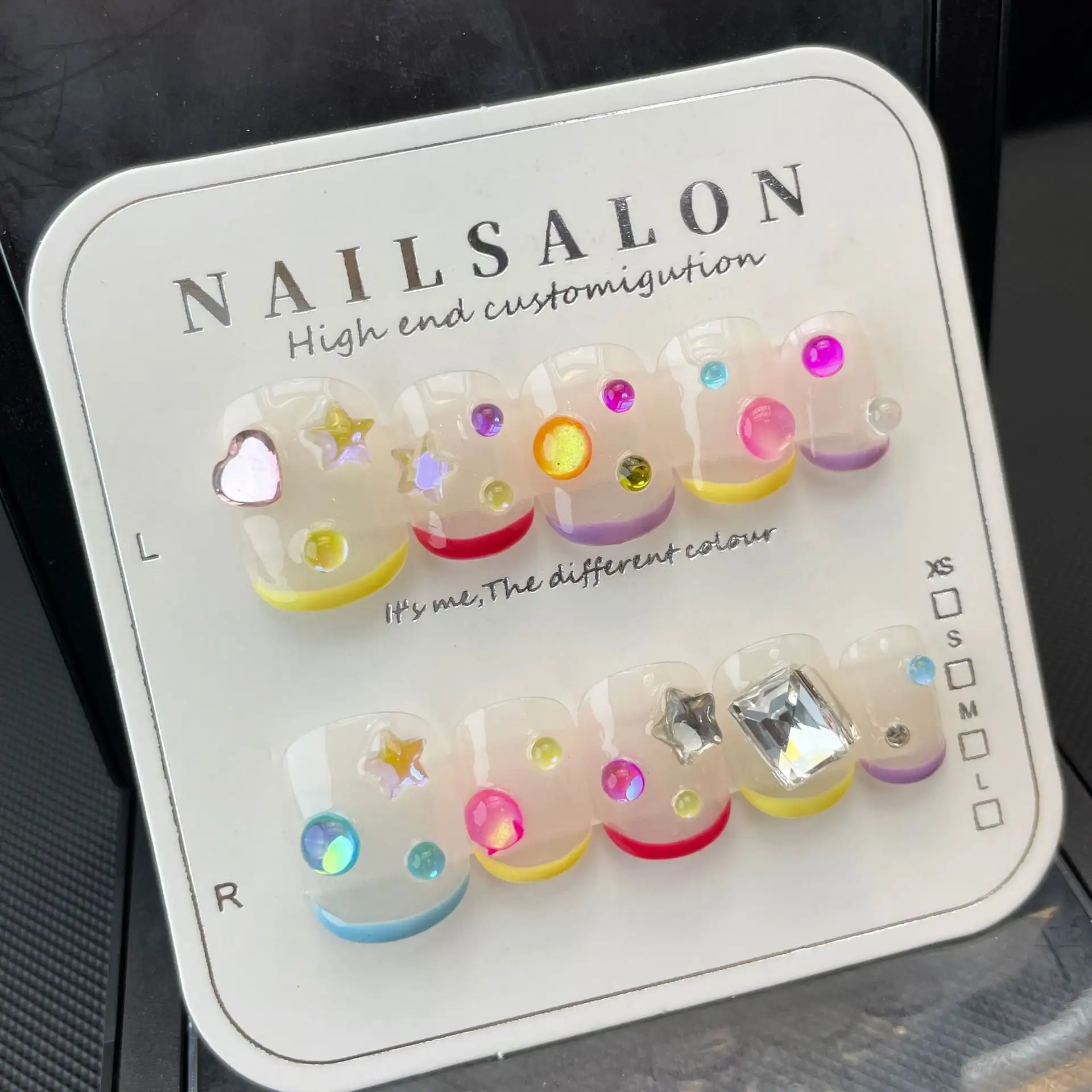 Handmade Real Shot Nail Stickers Fake Removable
