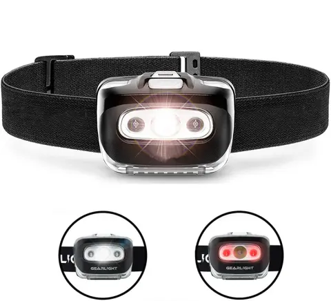 Mini Strong Light Headlight 3LED XPG 3W 2 Red
