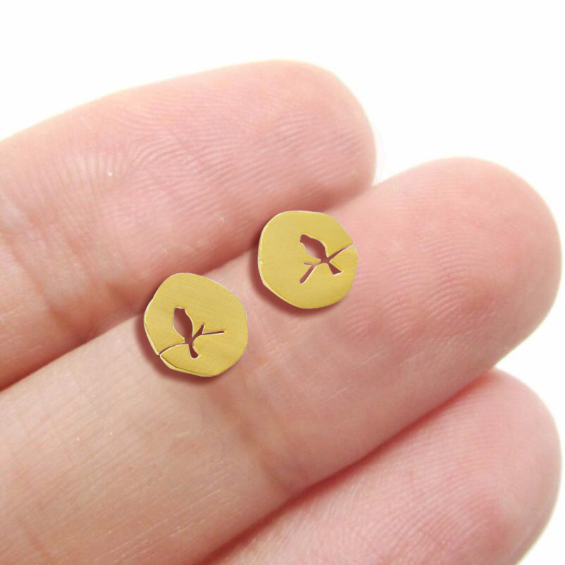Women's Temperament Simple Branch Bird Earrings