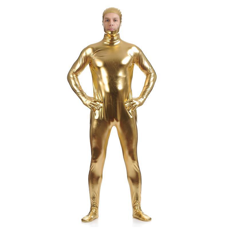 Rubberized Bodysuit Men's Full Coverage Face