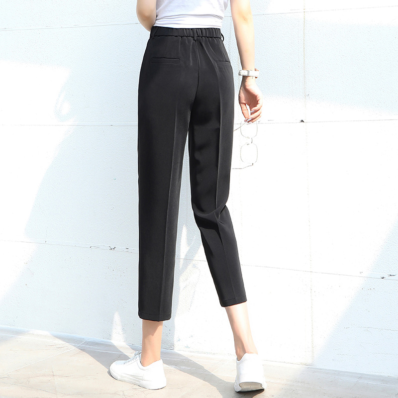 Title 14, Draping Pipe Pants High Waist And Loose