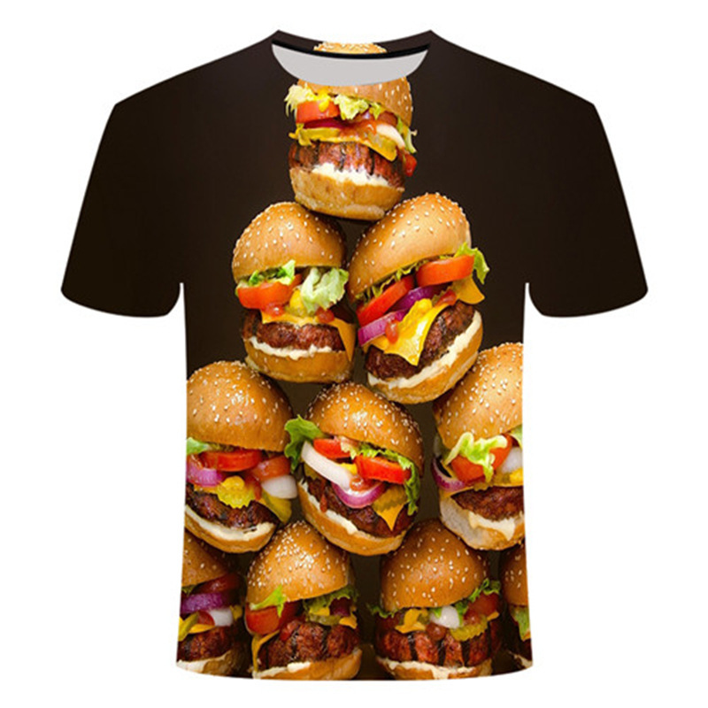 Title 5, T-shirt a maniche corte con stampa 3D di Food H...