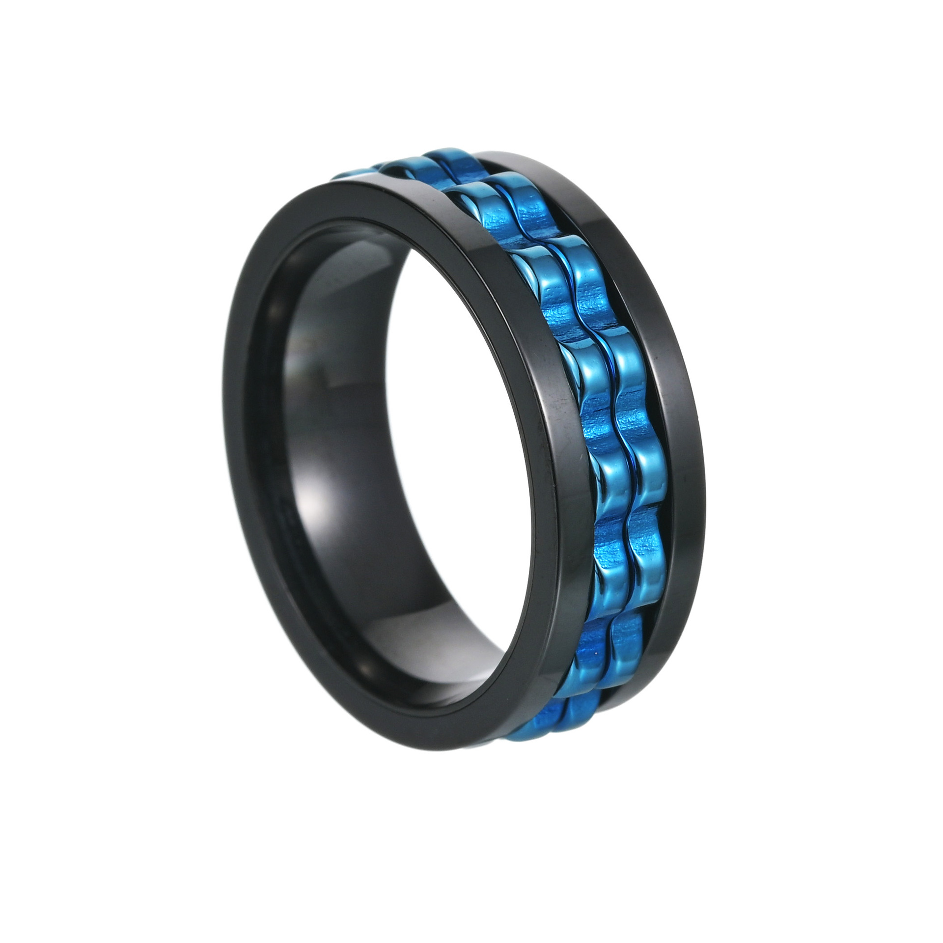 Gear Turning Decompression Stainless Steel Ring Does Not Fade