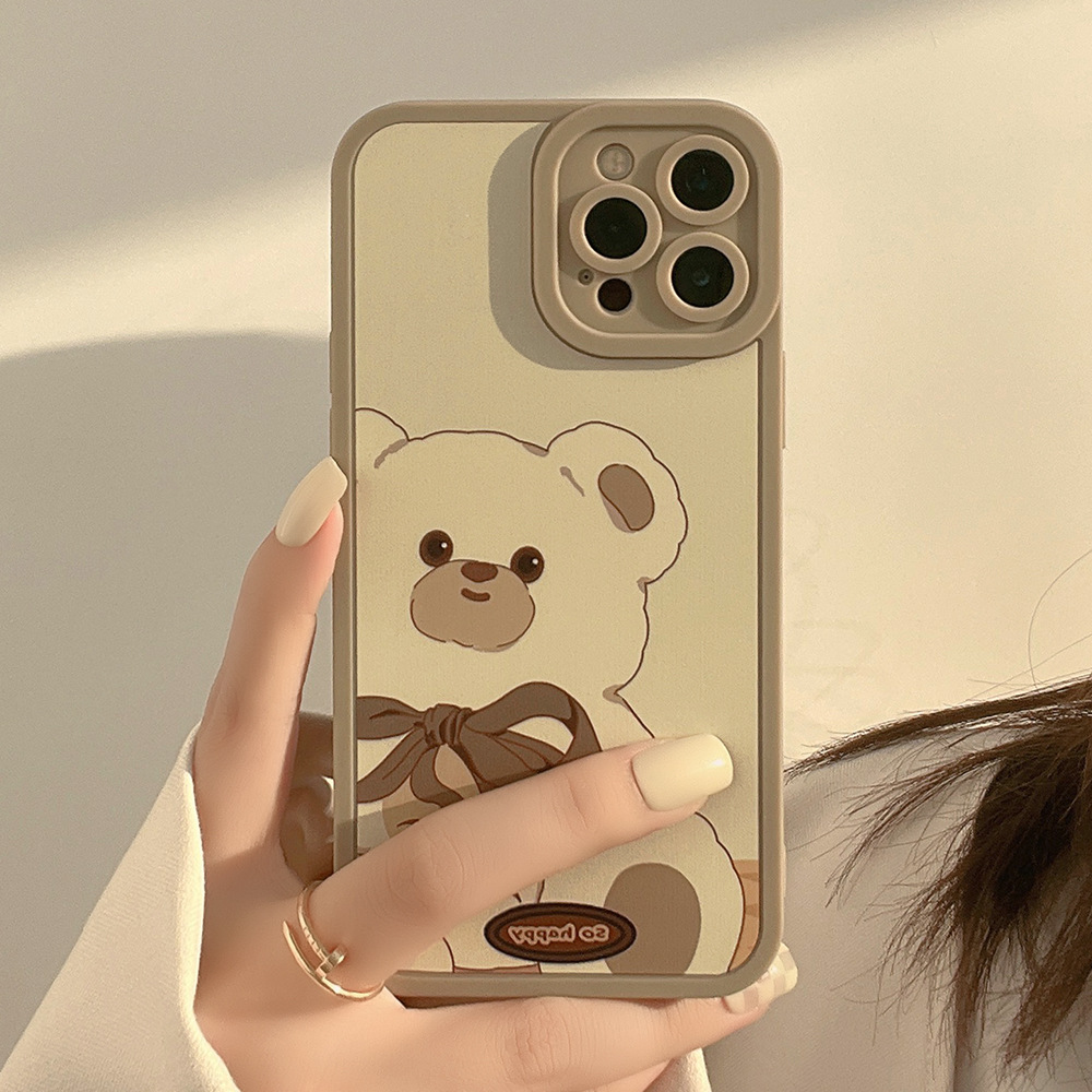 Funda osito patrón retro lindo all-inclusive soft
