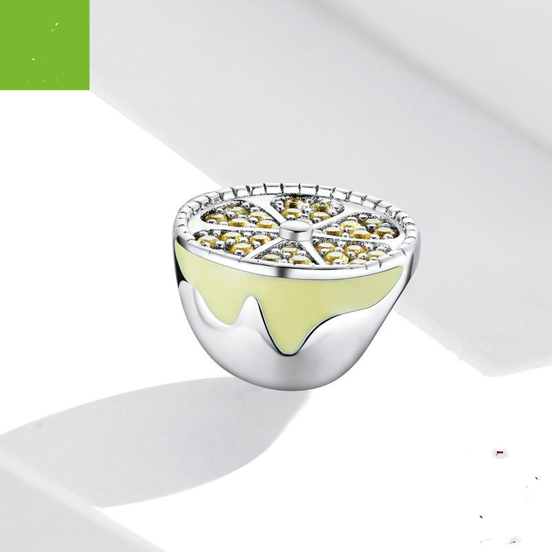 Title 5, Sterling Silver Lemon Beaded Creative Fruit Dr...