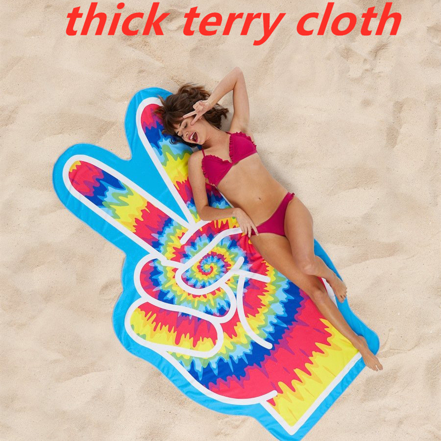 V thick terry cloth