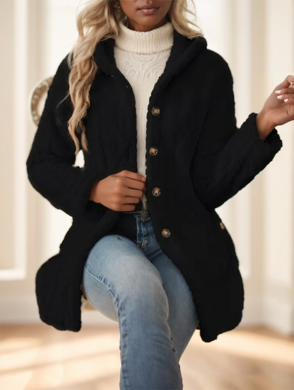 Ladies' Solid-colored Coat