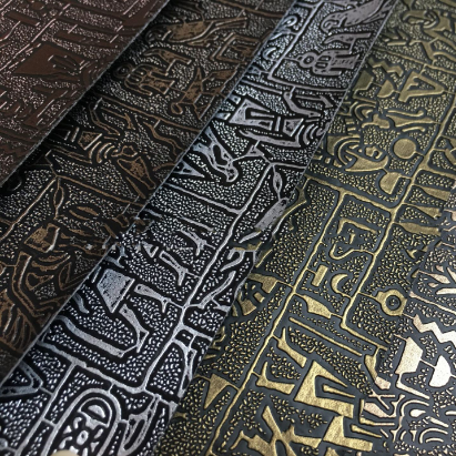 Egyptian Antique Pattern Packaging Box Artificial Leather Fabric