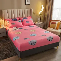 Winter Warm Milk Velvet Bed Sheet All Inclusive Simple Mattress Protector - Leopard Print - View 1