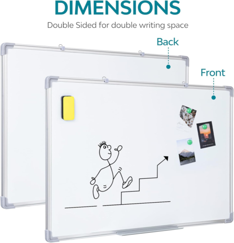 MAGNETIC WHITEBOARD SMALL LARGE WHITE BOARD DRY WIPE NOTICE OFFICE SCHOOL HOME