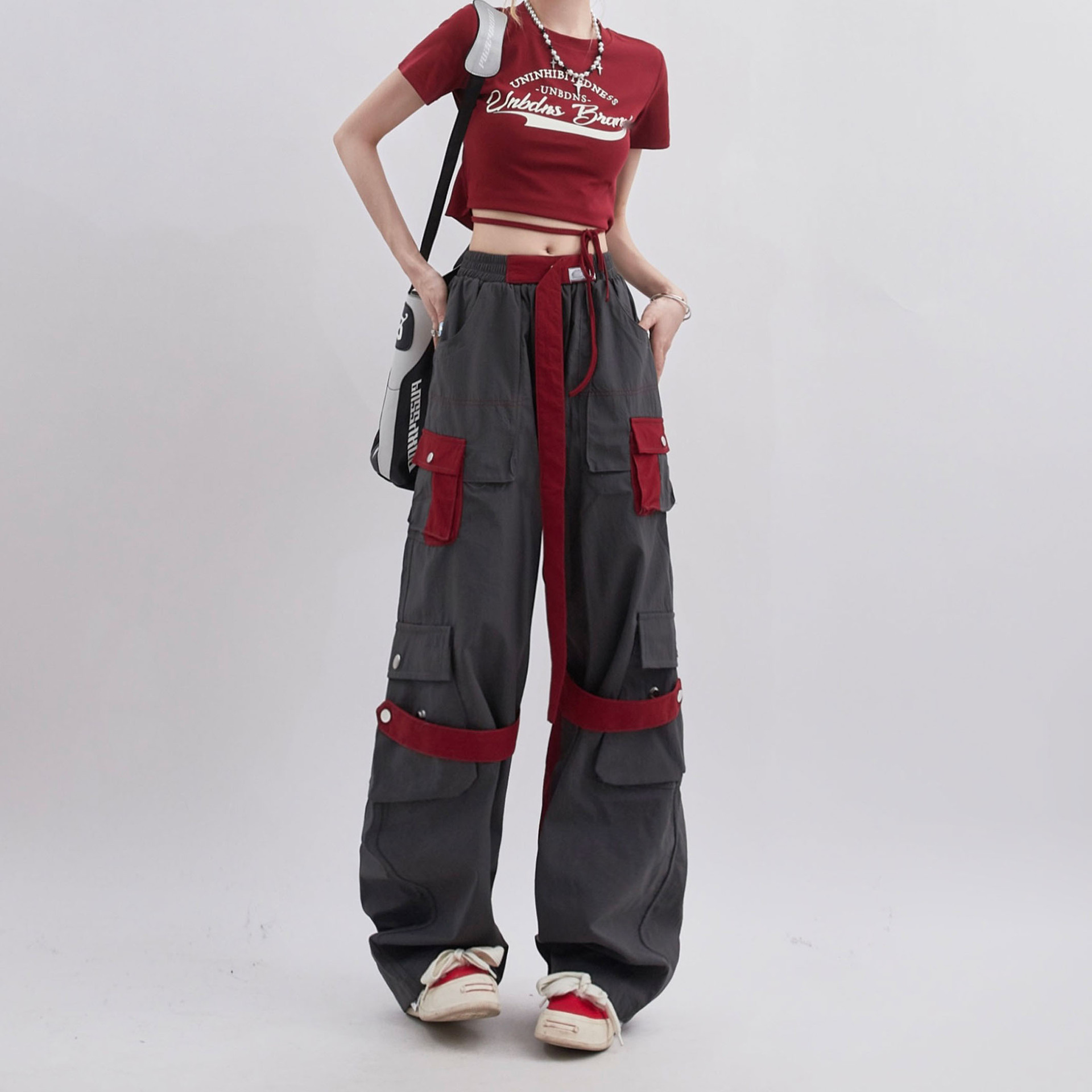 Title 5, Summer Loose High Waist Straight Casual Pants