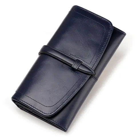 Long Zipper Retro Womens Wallet Large Capacity Bag