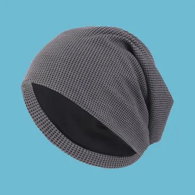 New Cotton Beanie Hat Double Layer Warmer Check Couple Unisex Slouchy Baggy Hat Chemo Turban Headcover