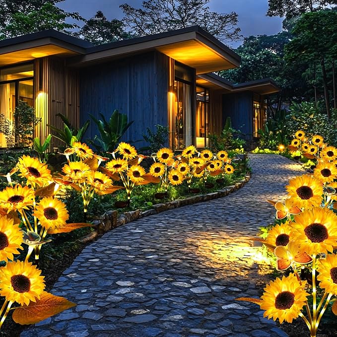 Solar LED Sunflower Garden Lights — foto 3