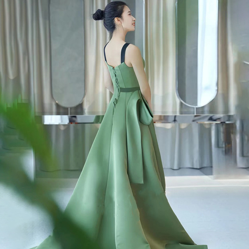 Green Sling Evening Dress, picture 4 of 5