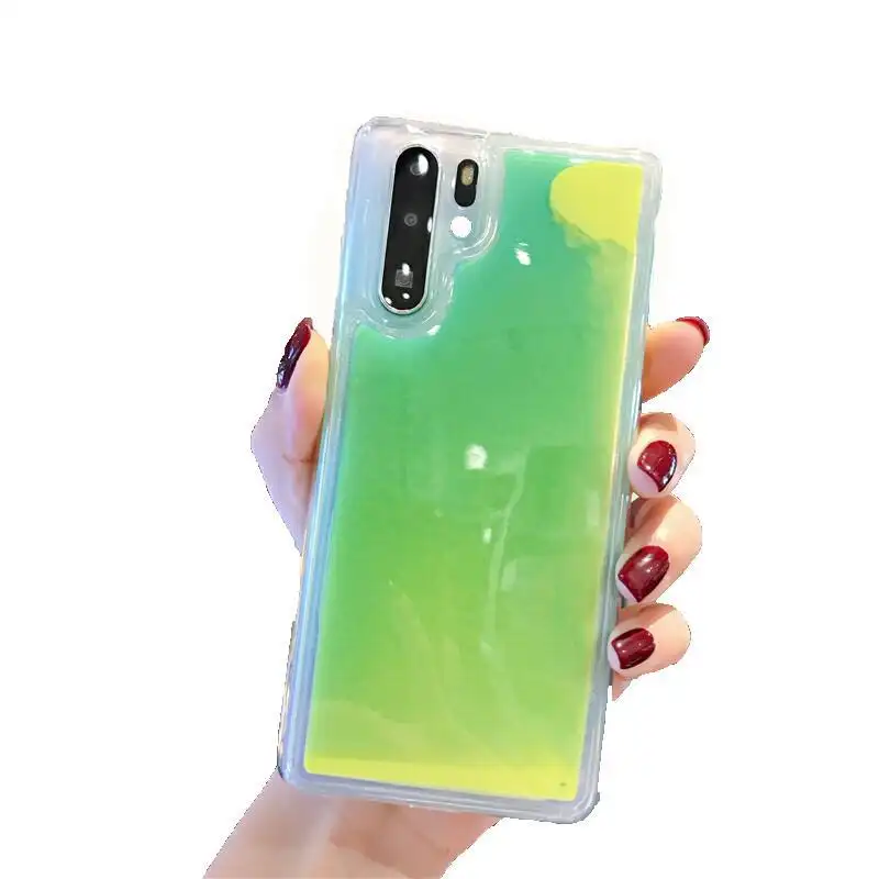 Silicone Lanyard Fluorescent Quicksand Phone Case