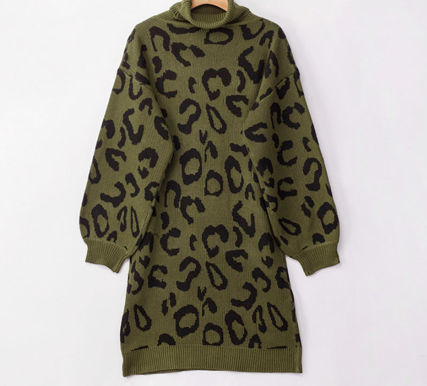 Title 6, Hooded leopard-print loose sweater