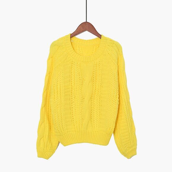 Title 3, New Inner Twist Loose Knit Pullover Womens Out...