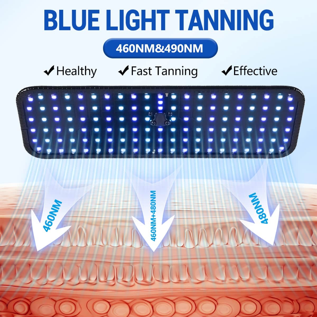 For Home Facial Tanning Light Face Body Tanner Full Blue Sun Solarium Lamp 50W — image 11