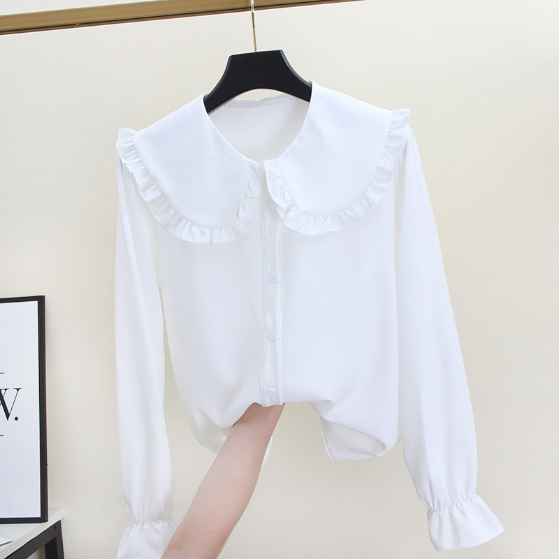 Loose Korean Style Doll Collar Top Coat