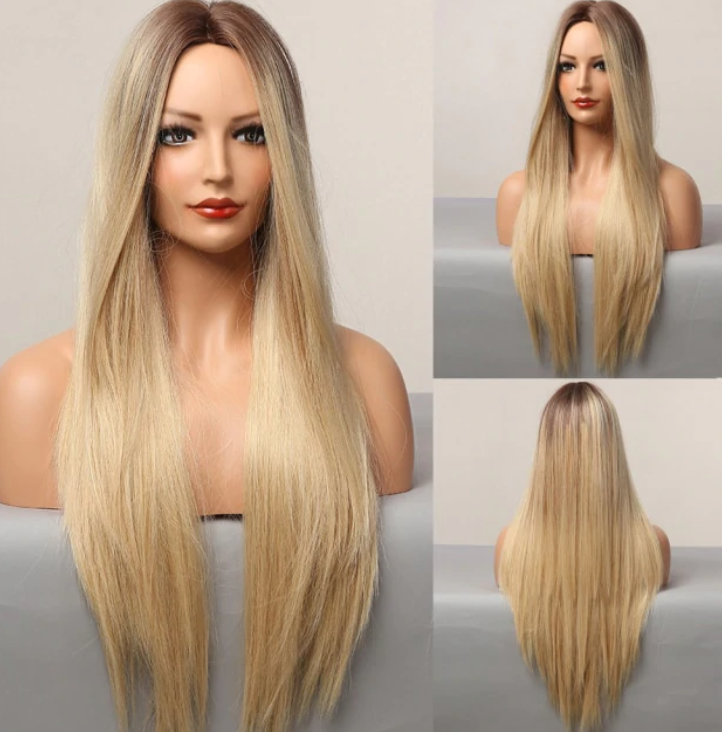 Medium Gradient  Long Straight Hair High Temperature Wire