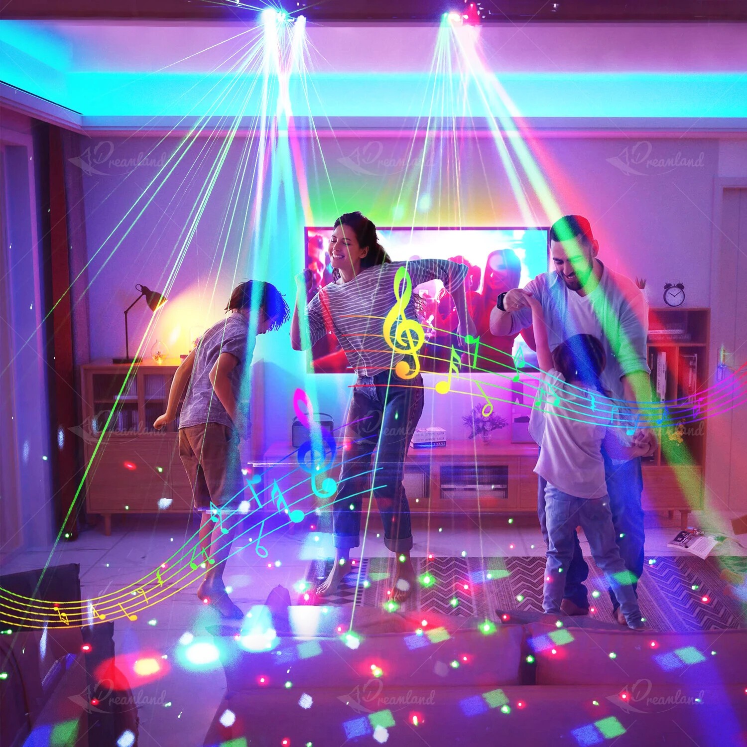 Moving Head Party Light Rotating Disco Bar Stage Lights Laser Beam Strobe Remote — image 7