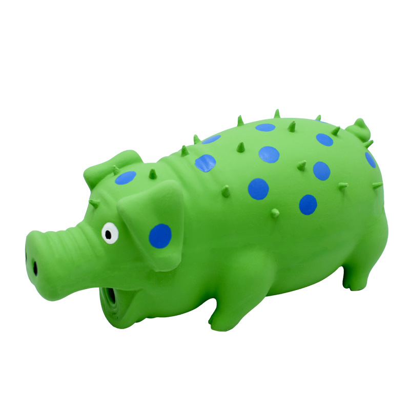 Squeaky Pig Dog Toy That Oinks, Latex Pig 7.3 In Grunting Dog Toys, Durable Dog Chewing Toys For Small Medium Large Dogs 5
