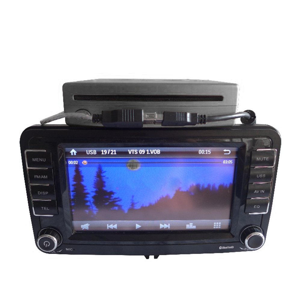 Car SUV Radio CD & VCD Dish Box Player External Stereo USB Interface For Android