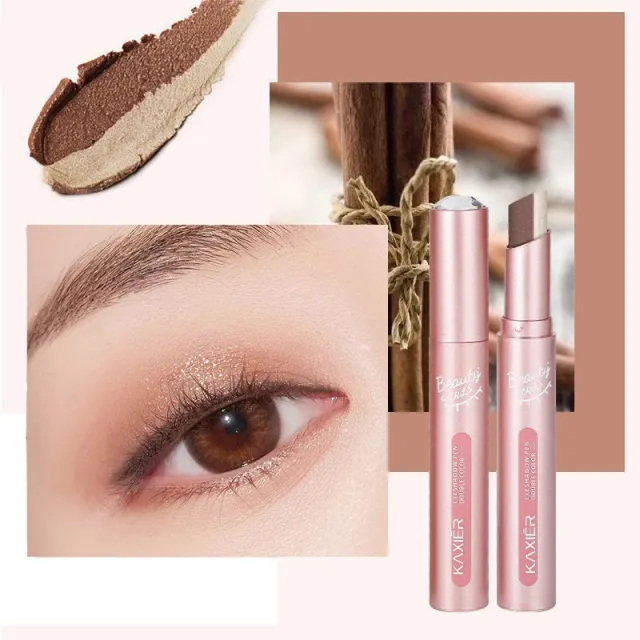 Waterproof And Sweat proof Gradient Two color Lazy Eyeshadow Stick 02Color - Shop at LoveMi