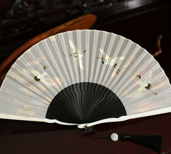 Summer Hanfu Fan Bamboo Handle Daily Fan Folding Fan