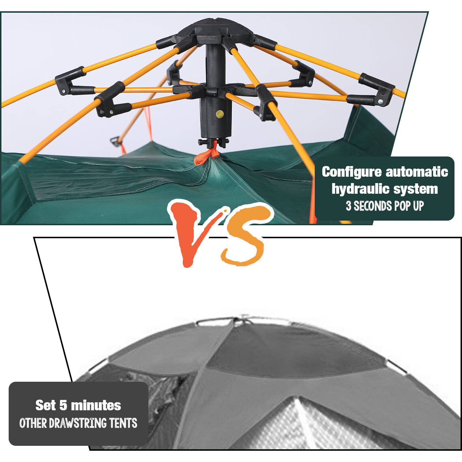 3-4 Man Automatic Instant Double Layer -Up Camping Tent Waterproof Outdoor 3