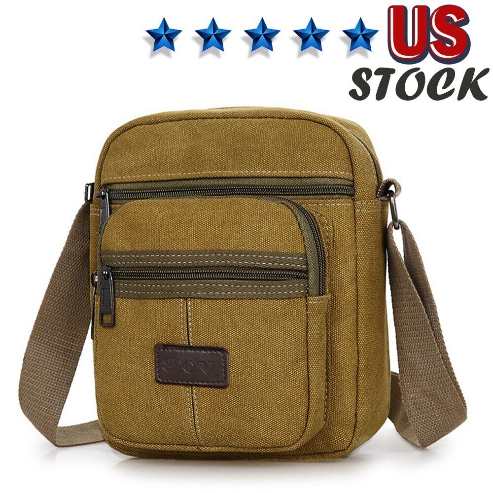 Men's Canvas Messenger Shoulder Bag. we ship only inside the US, USPS First Class Package 2 Day Handling , 2-5 Day Shipping. Retro Vintage Crossbody Bag Canvas Bags Casual Shoulder Satchel Handbag Pouch Messenger Bags for Men & Women by KTATMARKETING Want