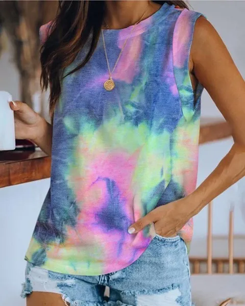 Women's Loose Casual Solid Color Sleeveless Vest - Camouflage
