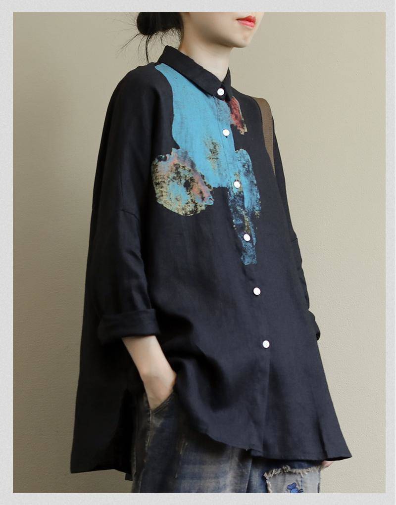 Title 9, Retro Loose Art Long Sleeve Shirt