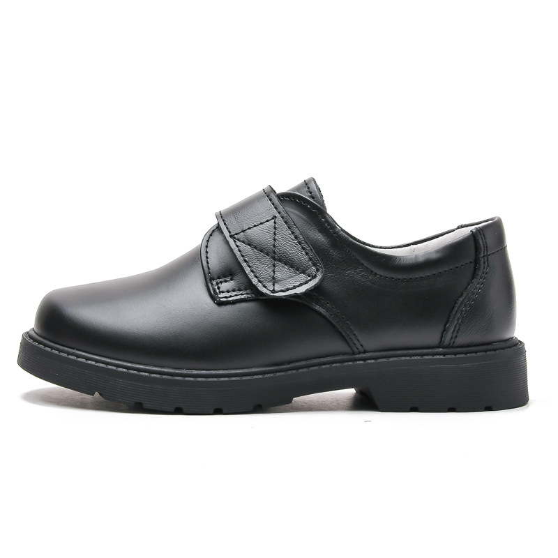 Boys' New British College Soft Sole Black Leather Shoes