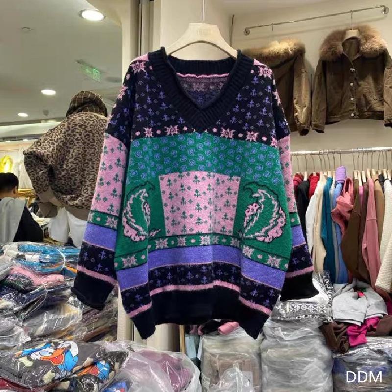 Women's Mid-length Loose And Lazy Style Thin Sweater