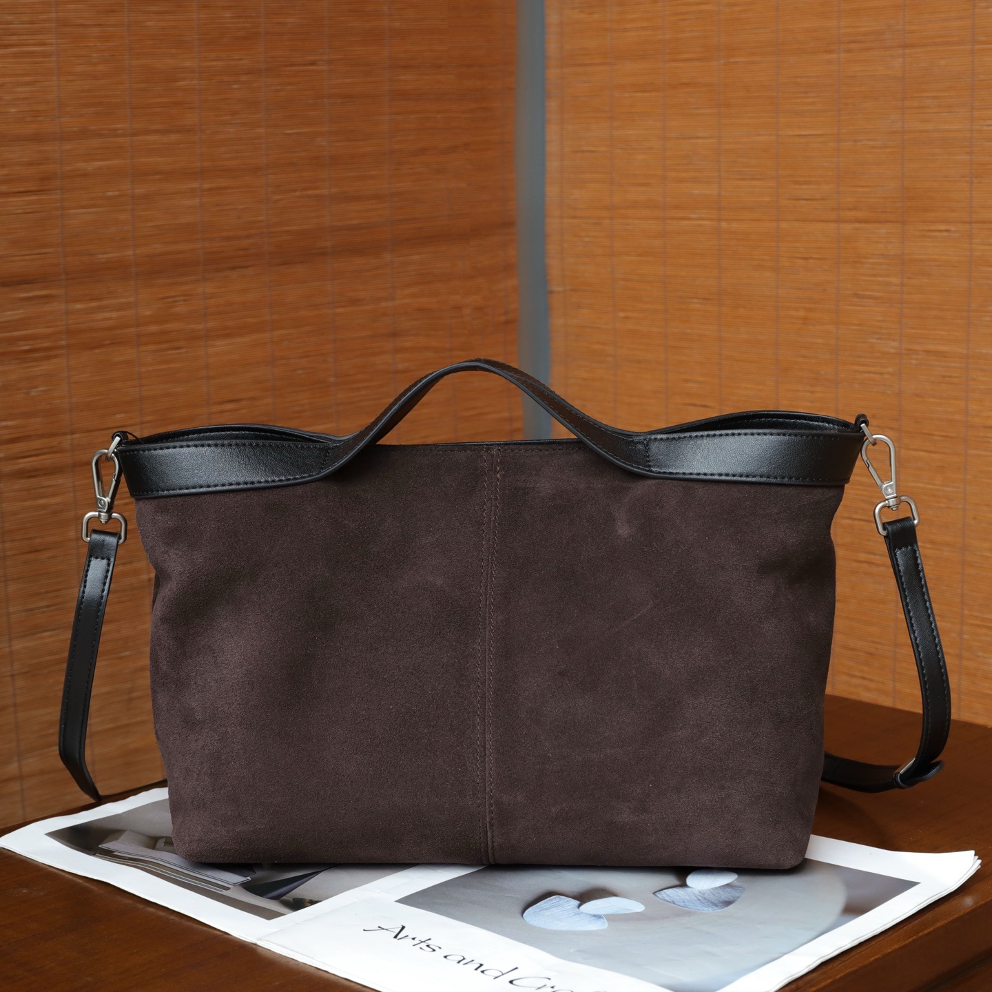 Autumn And Winter New Matte Cowhide Tote Bag, Simple And Versatile, Large Capacity Handbag, Commuting Crossbody Real Leather Women's Bag 2