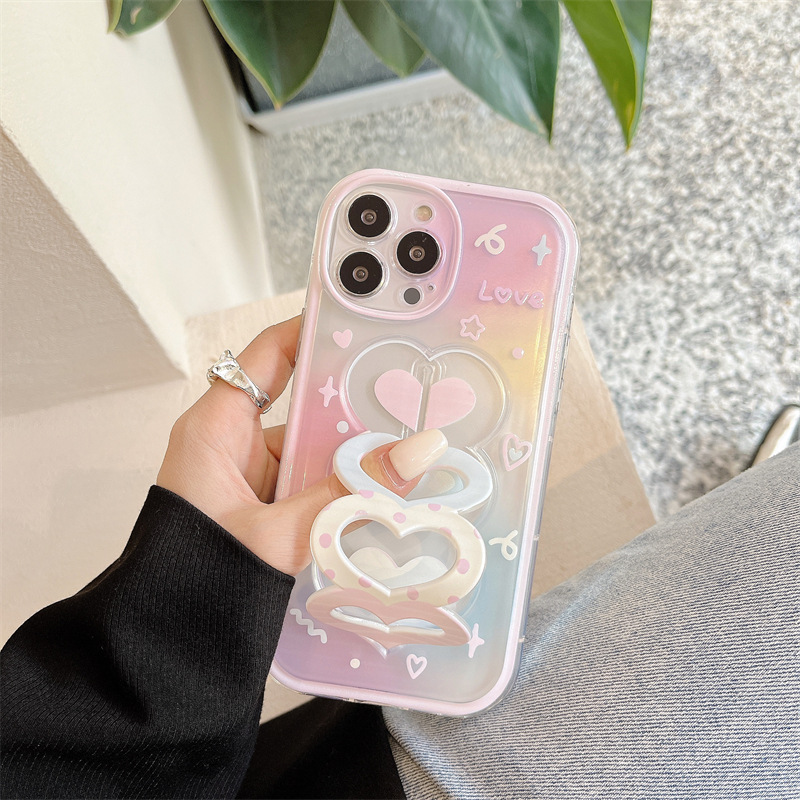 Gradual Love Wrist Strap Silicone Phone Case - Image 3