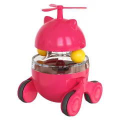New Product Explosion Tumbler Cat Turntable Leaking Food Ball Teasing Cat Car Self-hey Toy - Red - View 1