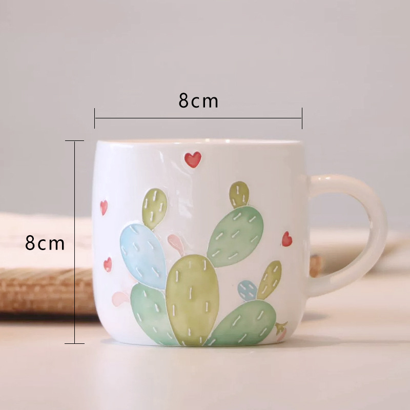 Title 6, Ceramiczny kubek Cactus Creative, uroczy kubek ...