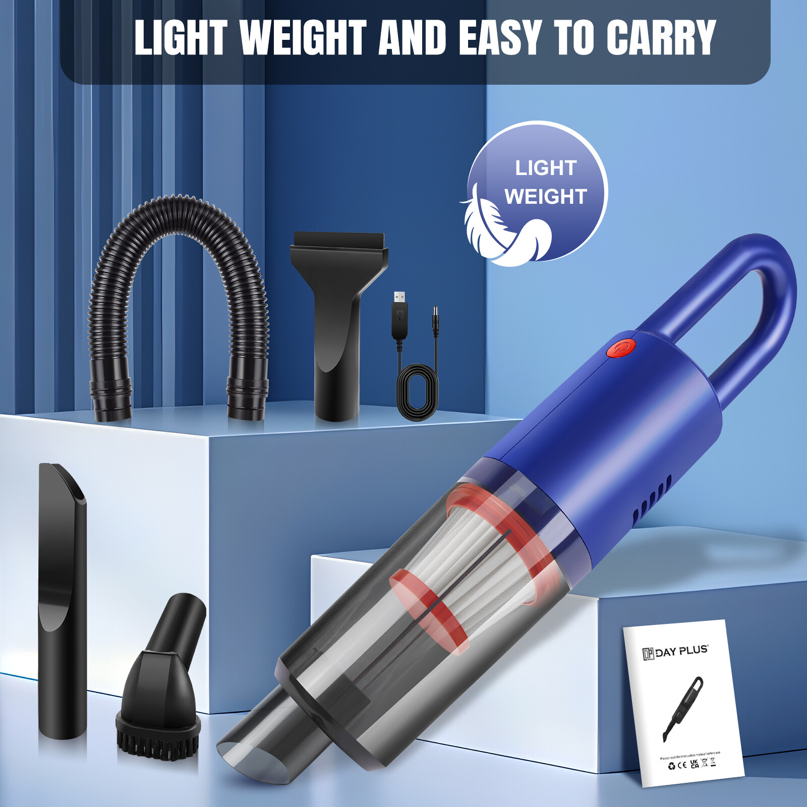 Cordless Handheld Car Vacuum Cleaner Wet Dry Powerful Strong Suction Cleaning — image 3