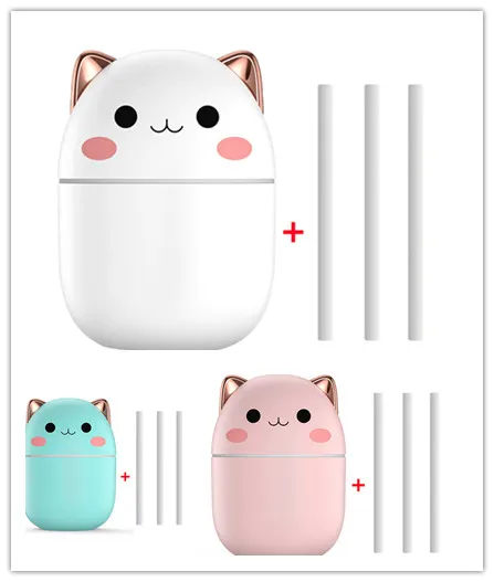 Air Humidifier Cute Cat Ultra-Silent USB Office Household Bedroom Car Aromatherapy Air Purifier With Led Cool Mist Spray – image 9