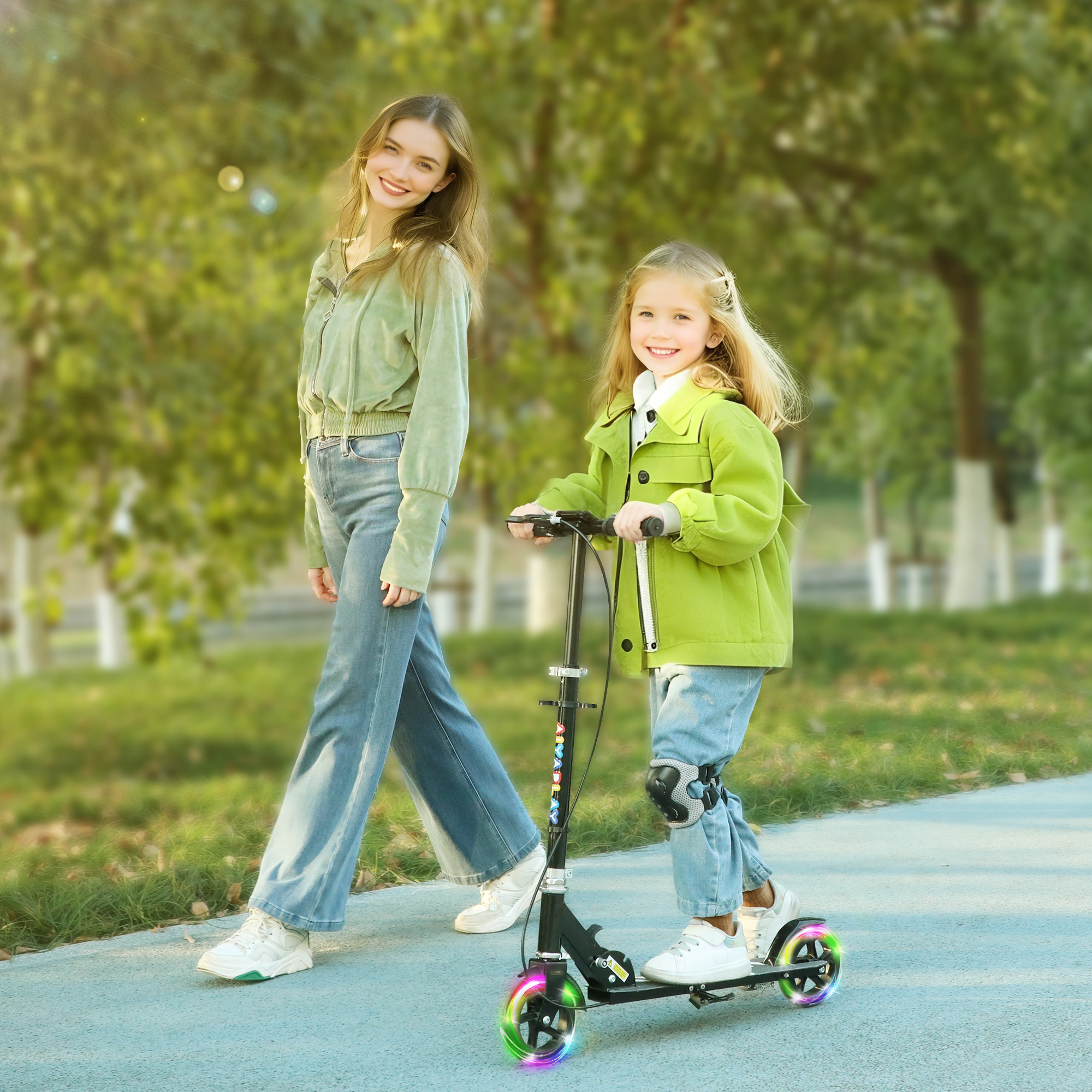 Scooter Suitable For Children Aged 3-8, With Adjustable Handlebars, Two — image 6