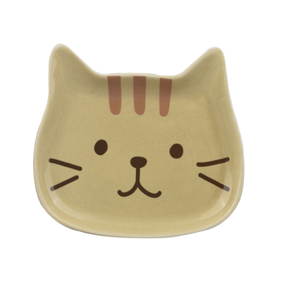 Yellow cat dish 13x13cm